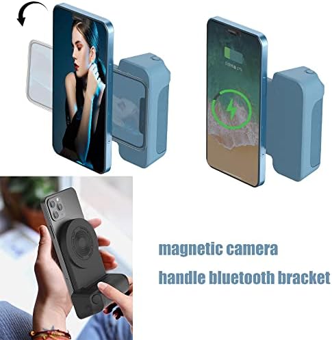 Mágneses Kamera Kezelni Bluetooth Konzol,3 az 1 Kamera Jogosultja Markolat Töltés,Mágneses Kamera Kezelni Fénykép Tartó (Lila-Alap)