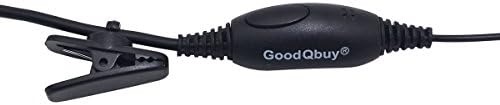 GoodQbuy 2 Pin G Alakú Clip-Ear Fülhallgató Fülhallgató Kompatibilis Motorola kétirányú Rádiós Eszközök CP200 CP200D CP185